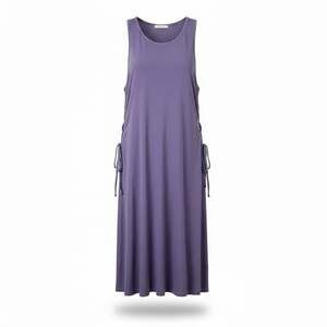 American Eagle Soft & Sexy Purple Sleeveless Lace-Up Mini Swing Dress